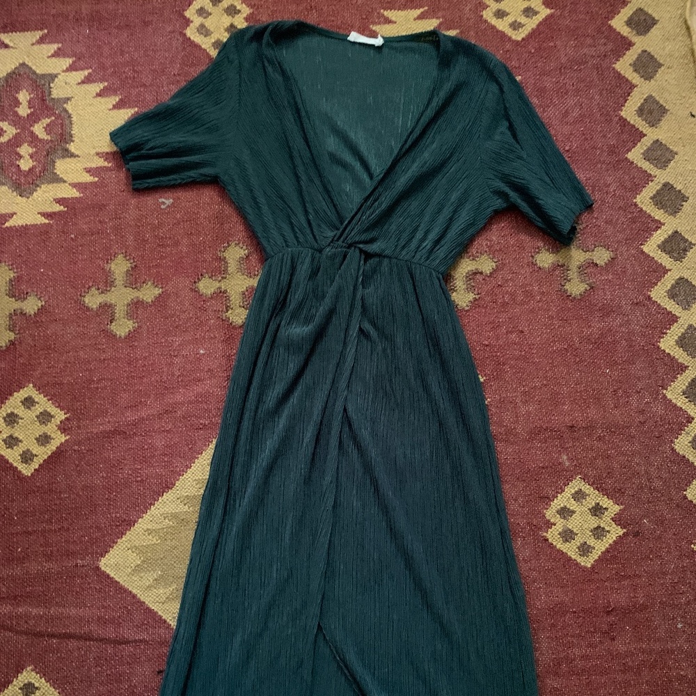 Grecian Inspired Teal Midi Dress